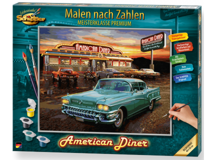 malovani podle cisel american diner 40 x 50 cm 3