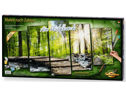 malovani podle cisel u potoka am wildbach polyptych 4