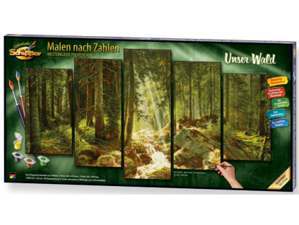 malovani podle cisel les unser wald polyptych 3