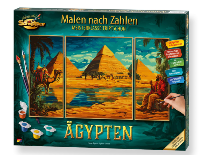 malovani podle cisel egypt agypten triptych