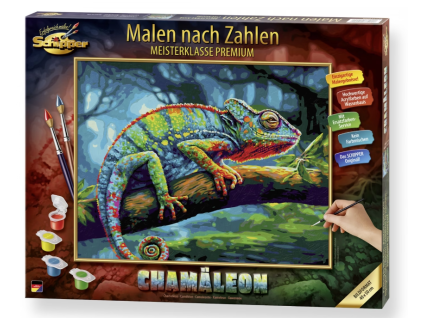 malovani podle cisel chameleon 40 x 50 cm