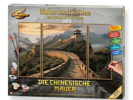 malovani podle cisel velka cinska zed die chinesische mauer triptych