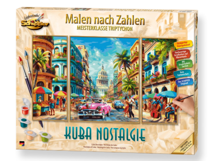 malovani podle cisel cuba nostalgia kuba nostalgie triptych