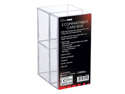 2 piece clear card box two compartment