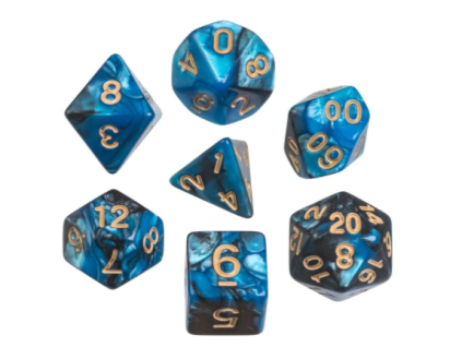 sada 7 kostek 16mm pro rpg oblivion blue 7792