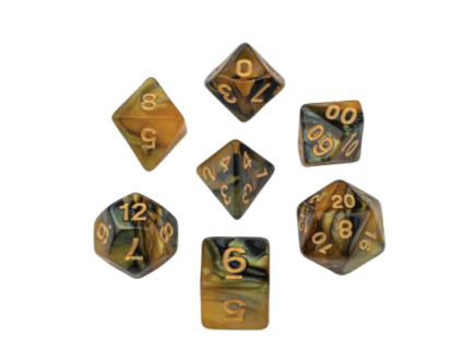 sada 7 kostek 16mm pro rpg oblivion yellow 7793