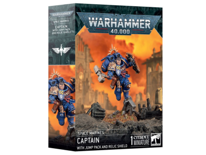 space marines captain with jump pack and relic shield