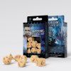 sada 7 kostek classic dice set bezova vinova