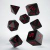 sada 7 kostek classic dice set cerna cervena 2
