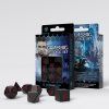 sada 7 kostek classic dice set cerna cervena