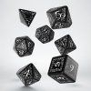 sada 7 kostek elvish dice set cerna bila 2