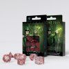 sada 7 kostek elvish dice set pruhledna cervena 2