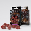 sada 7 kostek dragons modern dice set cervena a zlata rdra4c 2