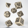 sada 7 kostek dwarven dice set bezova a cerna sdwa18