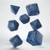 sada 7 kostek elvish dice set modra stribrna selv10 2