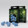 sada 7 kostek elvish dice set modra bila selv09 3