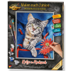 malovani podle cisel kocka v batohu katze 24 x 30cm 3