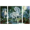 malovani podle cisel jednorozec v kouzelnem lese einhorn im zauberwald triptych 4