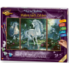 malovani podle cisel jednorozec v kouzelnem lese einhorn im zauberwald triptych 3