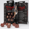 sada 7 kostek tribal dice set shimmering red beige strb03