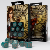 sada 7 kostek steampunk clockwork nautical apparatus modern dice set rstc05
