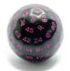 kostka d100 black opaque with purple