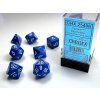 sada 7 kostek chessex modra bila