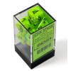 sada 7 kostek chessex vortex zelena a cerna 27430 3