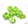 sada 7 kostek chessex vortex zelena a cerna 27430