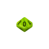 sada 7 kostek chessex vortex zarive zelena a cerna 22430 3