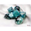 sada 7 kostek chessex gemini black shell white 26446 3