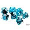 sada 7 kostek chessex gemini black shell white 26446