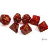 sada 7 kostek chessex glitter ruby gold 27504