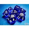sada 7 kostek chessex translucent blue white 23076 3