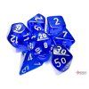 sada 7 kostek chessex translucent blue white 23076
