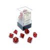 sada 7 mini kostek chessex glitter ruby gold 20504