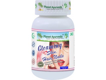 Gleaming Skin, Hair, Nails - Zářivá pleť, vlasy a nehty - 500 mg, 60 kapslí