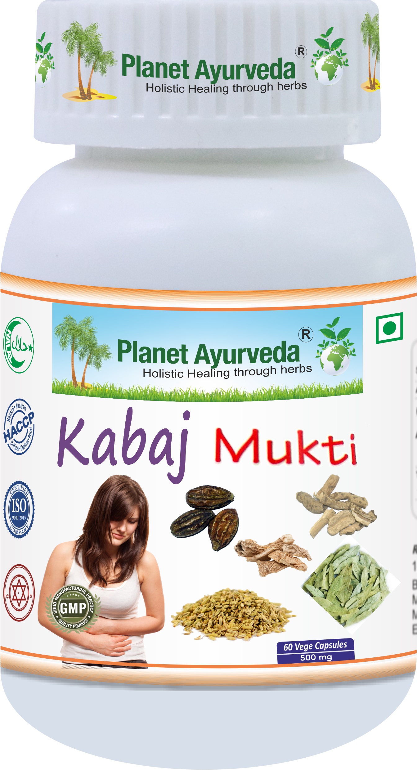 E-shop Kabaj Mukti - Zápcha, Trávenie - 500 mg, 60 kapsúl