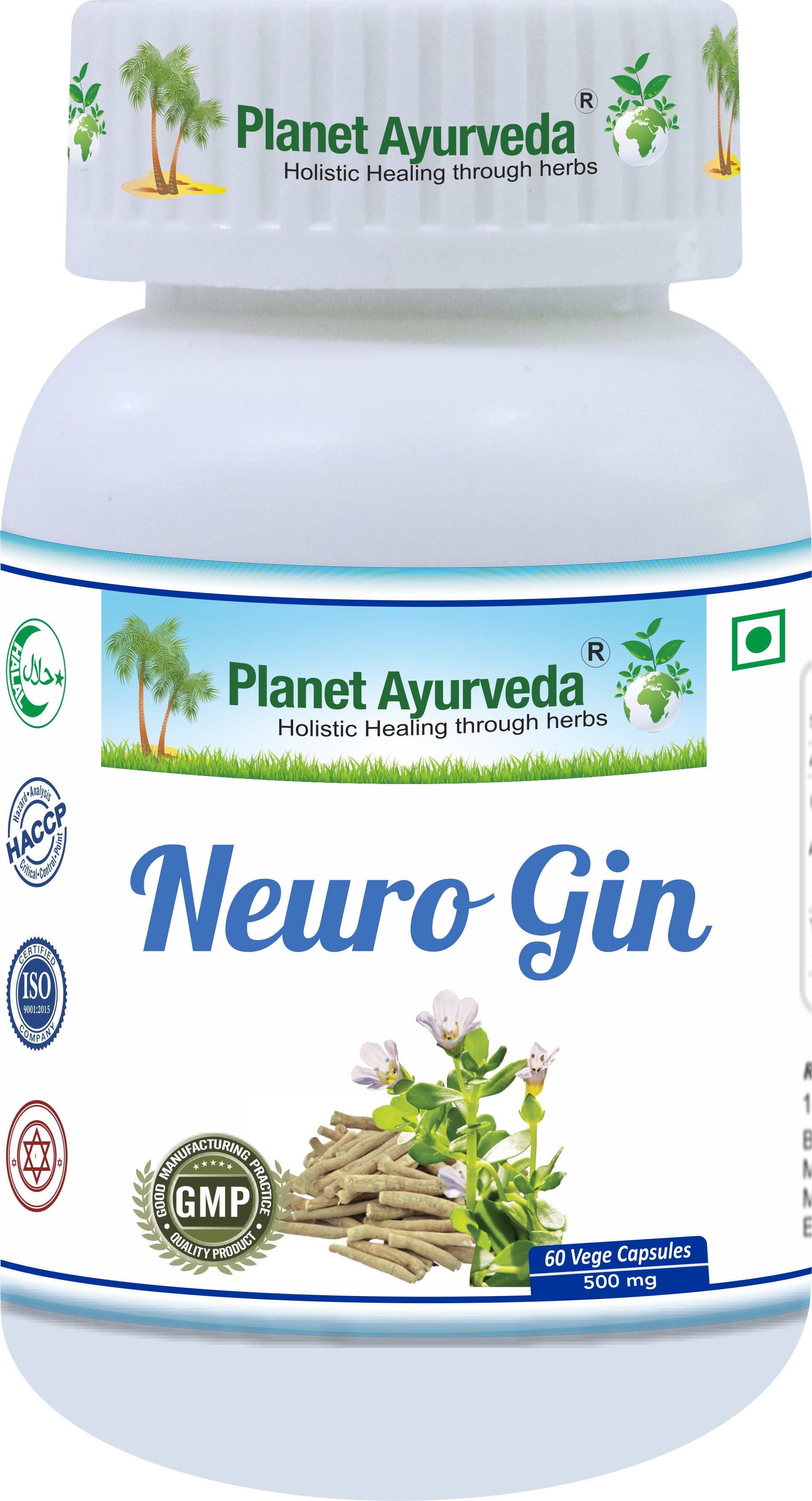 E-shop Neuro Gin - Nervy, Mozog - 500 mg, 60 kapsúl