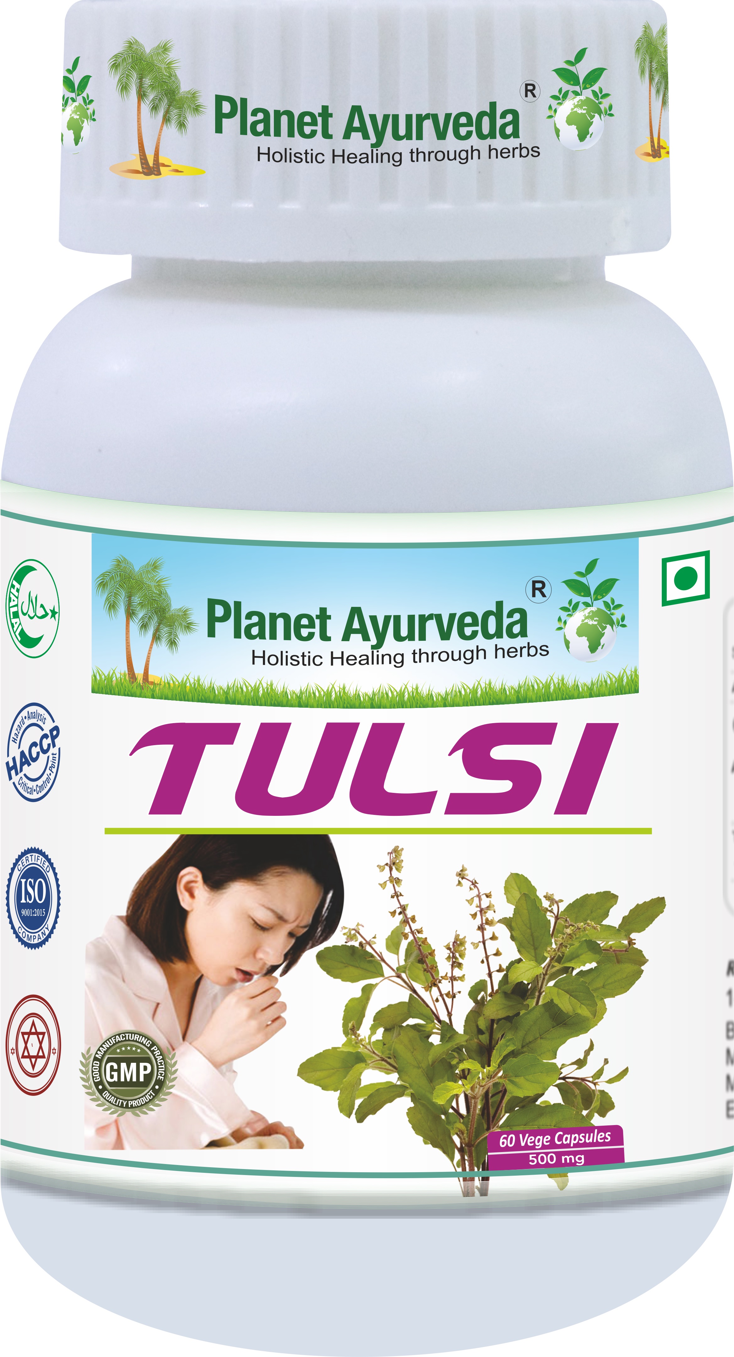 E-shop Tulsi - Alergie, Kašeľ - 500 mg, 60 kapsúl