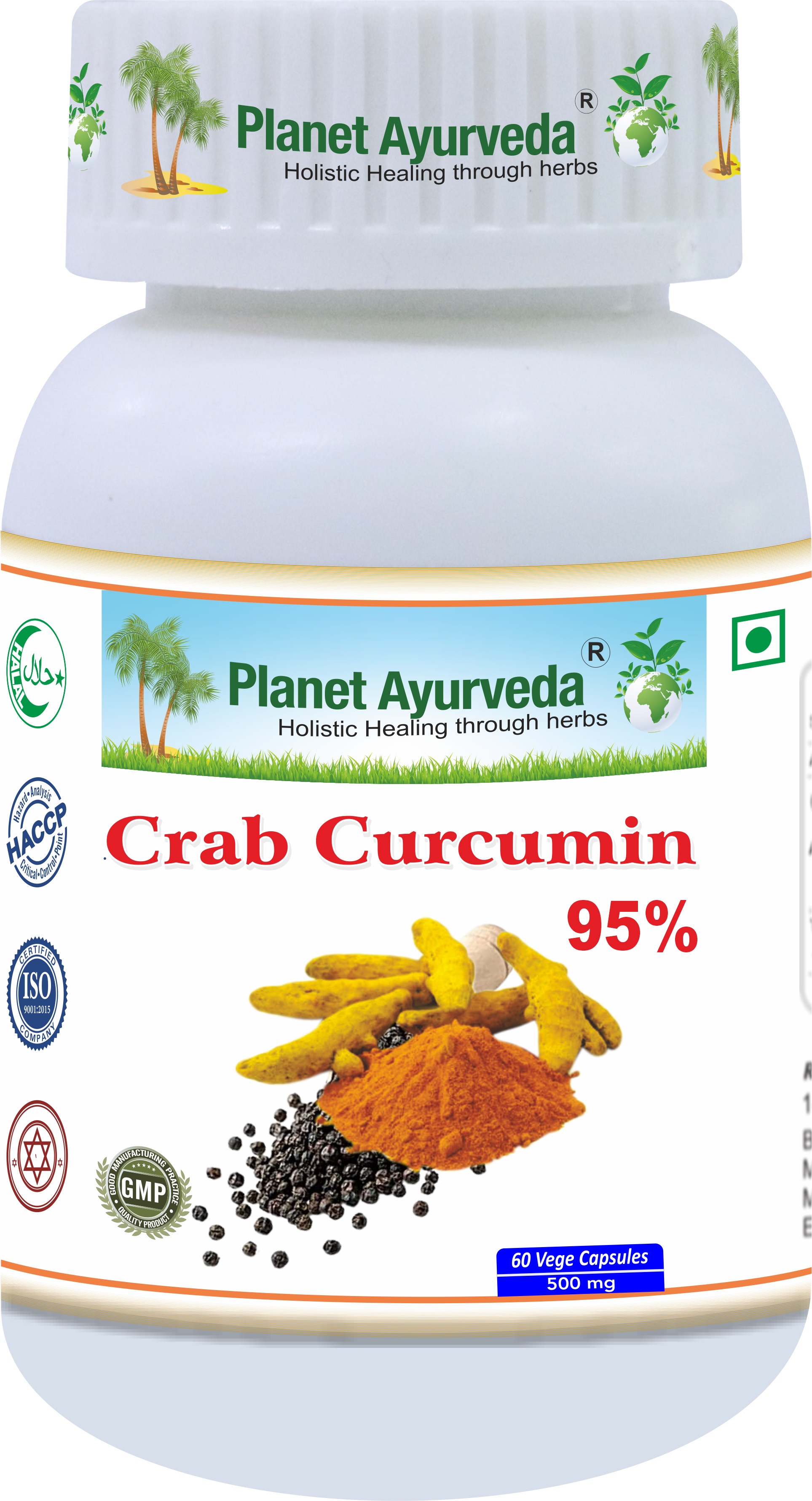 E-shop Crab Curcumin 95% - Protizápalové a antioxidačné účinky - 500 mg, 60 kapsúl