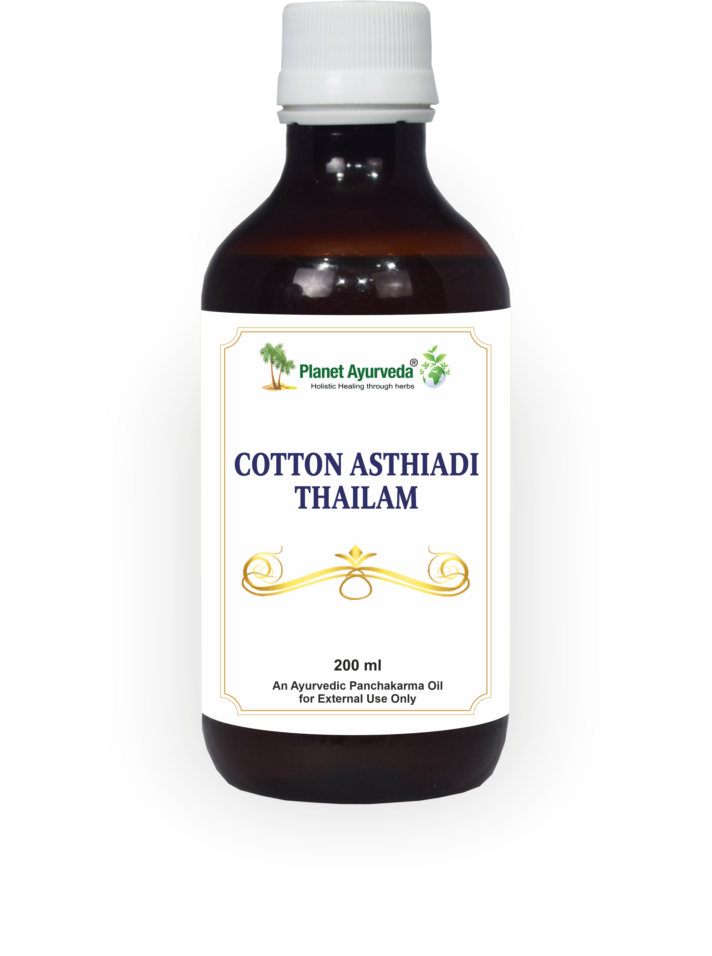 E-shop Cotton Asthiadi Thailam - Posiľňujúci olej na štrukturálnu opravu kostí - 200 ml