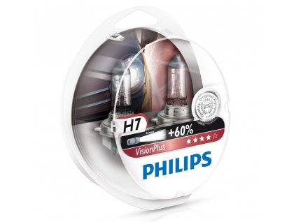 PHILIPS Žiarovka 12V H7 55W PX26D VisionPlus +60%- set 2ks