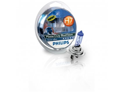 PHILIPS Žiarovka 24V H7 70W PX26d MasterDuty BlueVision - set2ks