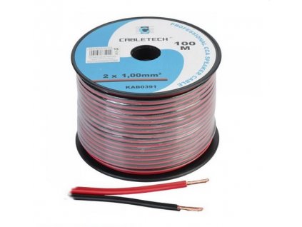 Kábel dvojžilový 1,00mm,červeno-čierny