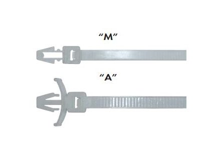 Elematic Páska viaz. do otvoru 150 X 4,5mm biela "A"- 100ks- bal.