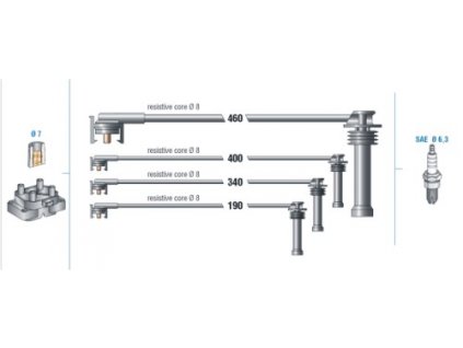 MTA Káble vysokonapäťové -sada FORD