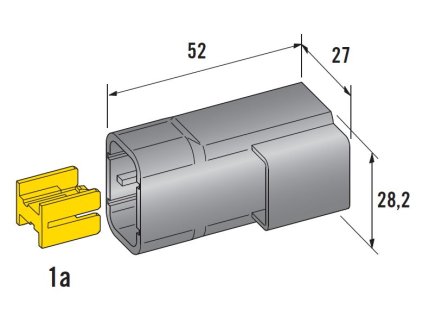 MTA Konektor 2-cestný -samec so zaistením