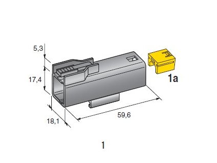 MTA Konektor 1-cestný -samec so zaistením
