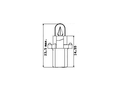AUTOLAMP Žiarovka 12V 2W B8,7d -plastická pätica